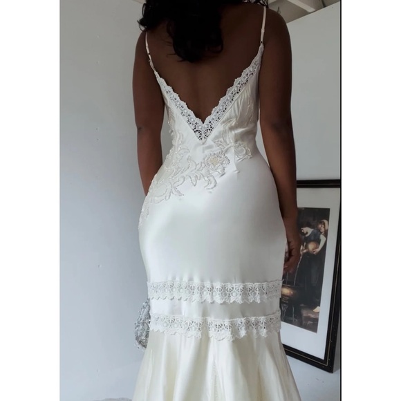 Rare Vintage Sue Wong Ivory Beaded Silk Gown!! - Picture 2 of 7